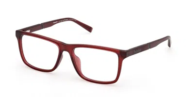 Timberland Tb1840-h 067 Men's Glasses Red Size 53 - Free Lenses - Blue Light Block Available In Opaque Dark Red