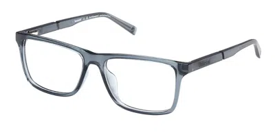 Timberland Tb1840-h 092 Men's Glasses Blue Size 55 - Free Lenses - Blue Light Block Available In Transparent Steel Blue