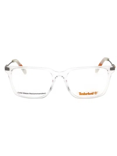 Timberland Tb50016 Eyeglasses In Matte Red/clear Demo Lens