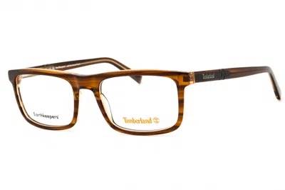 Timberland Tb50023 Rectangular Acetate Eyeglasses In Brown
