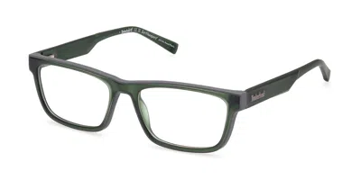 Timberland Tb50026 097 Men's Glasses Green Size 53 - Free Lenses - Blue Light Block Available In Opaque Dark Green On Grey