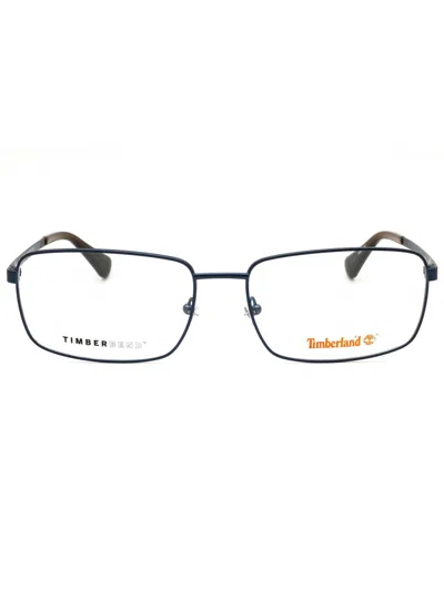 Timberland Tb50038 Eyeglasses In Matte Blue/clear Demo Lens