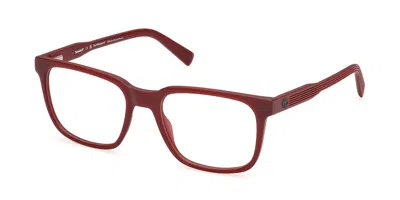 Timberland Tb50047 067 Men's Glasses Red Size 54 - Free Lenses - Blue Light Block Available In Matte Dark Red