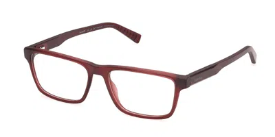 Timberland Tb50056 067 Men's Glasses Red Size 55 - Free Lenses - Blue Light Block Available