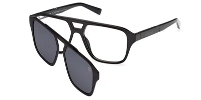 Timberland Tb50085 With Clip-on 001 Men's Glasses Black Size 55 - Free Lenses - Blue Light Block Available In Orange