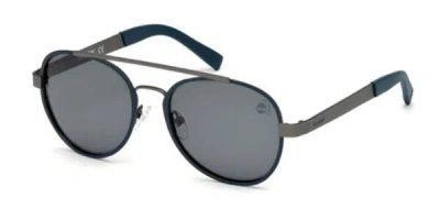 Timberland Tb9132 Polarized 91d Men's Sunglasses Silver Size 54 In Gray