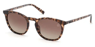 Timberland Tb9166 Polarized 55d Men's Sunglasses Tortoiseshell Size 52 In Brown