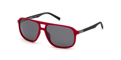 Timberland Tb9200 Polarized 67d Occhiali Da Sole Rossi Per Uomo In Orange