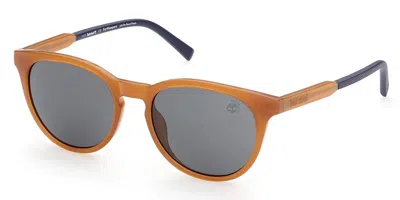 Timberland Tb9256 Polarized 47d Men's Sunglasses Brown Size 52 In Orange