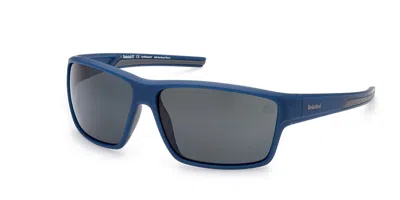 Timberland Tb9277 Polarized 91d Men's Sunglasses Blue Size 65
