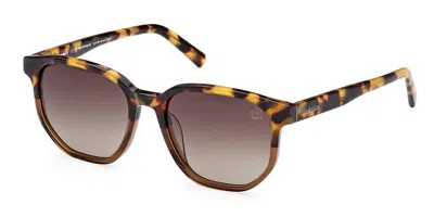 Timberland Tb9305-h Polarized 53h Men's Sunglasses Tortoiseshell Size 54 In Brown Dark Tortoise