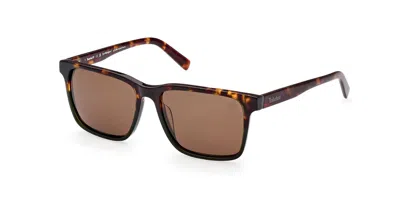 Timberland Tb9306 Polarized 55h Men's Sunglasses Tortoiseshell Size 56 In Brown