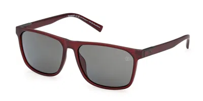 Timberland Tb9312 Polarized 67d Occhiali Da Sole Rossi Per Uomo In Red