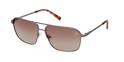 Timberland Tb9316 Polarized 13h Men's Sunglasses Grey Size 61 In Brown
