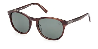 Timberland Tb9319 Polarized 48r Men's Sunglasses Brown Size 53 In Shiny Dark Brown