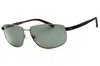 Timberland Tb9325 Polarized Rectangular Sunglasses In Green