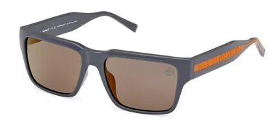 Timberland Tb9336-h Polarized 20r Men's Sunglasses Grey Size 56 In Gray