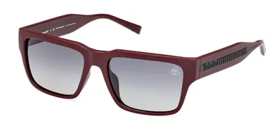 Timberland Tb9336-h Polarized 67d Men's Sunglasses Red Size 56 In Burgundy