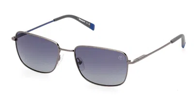 Timberland Tb9338 Polarized 08d Men's Sunglasses Silver Size 57 In Gray