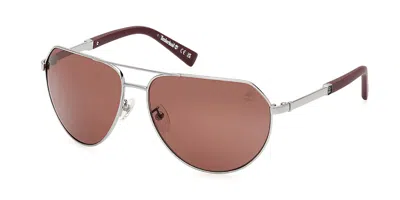 Timberland Tb9340-h Polarized 08h Men's Sunglasses Gunmetal Size 60 In Silver