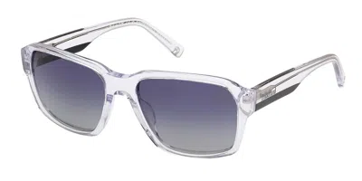 Timberland Tb9343 Polarized 26d Men's Sunglasses Clear Size 57 In Transparent