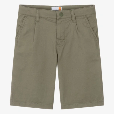 Timberland Teen Boys Green Cotton Chino Shorts