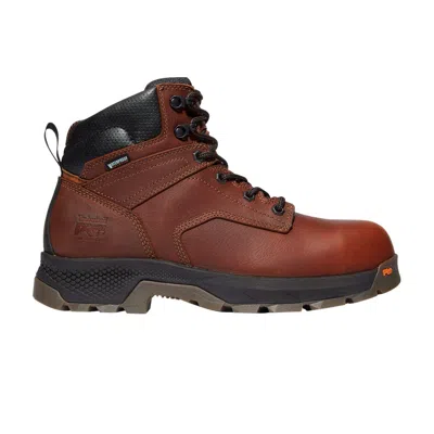 Pre-owned Timberland Titan Ev 6 Inch Composite Toe Waterproof Work Boot 'teak Brown' | Men's Size 13