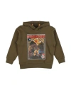 Timberland Toddler Boy Sweatshirt Military Green Size 6 Cotton, Polyester, Elastane In Brown