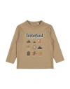 Timberland Toddler Boy T-shirt Beige Size 5 Cotton, Elastane In Brown