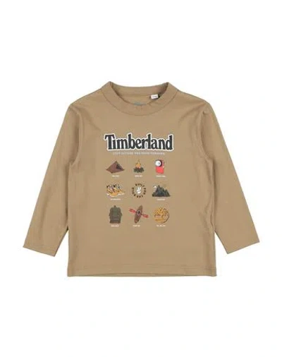 Timberland Babies'  Toddler Boy T-shirt Beige Size 5 Cotton, Elastane In Brown