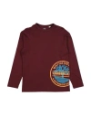 Timberland Toddler Boy T-shirt Burgundy Size 6 Cotton, Elastane In Burgundy