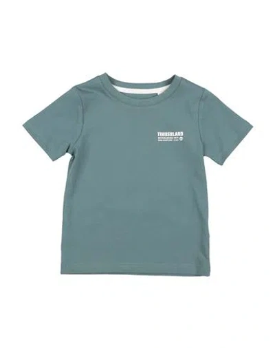 Timberland Babies'  Toddler Boy T-shirt Sage Green Size 5 Cotton In Blue