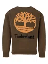 Timberland Tree-logo Crew-neck Jumper In Brown