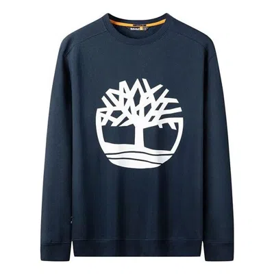 TIMBERLAND TIMBERLAND TREE LOGO LONG SLEEVE T-SHIRT 'NAVY'