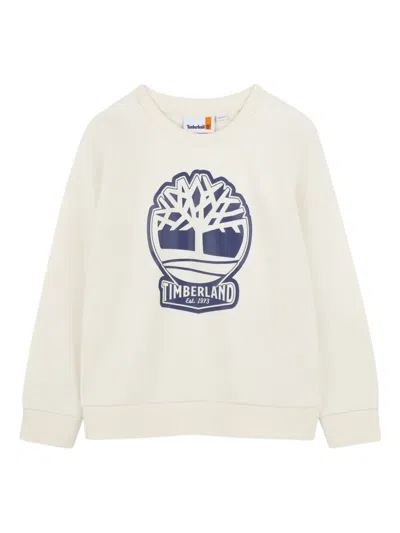 Timberland Kids' Tree-logo Sweatshirt In Neutral