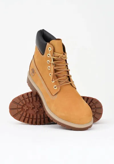 Timberland Premium 6-inch Waterproof Leather Boots Yellow In Brown