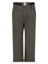 Timberland Green Trousers For Boy With Logo In Green