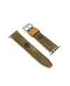 Timberland Unisex Daintree Dark Green Genuine Leather Universal Smart Watch Strap 22mm In Green Dark