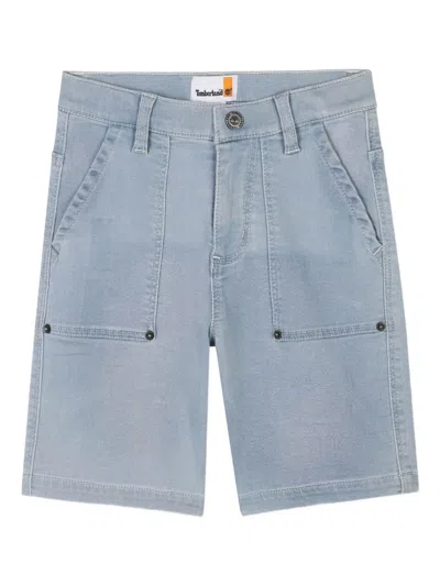 Timberland Kids' Utility-pockets Denim Shorts In Blue