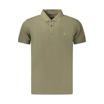 Timberland Verde Cotton Mens Polo Shirt In Green