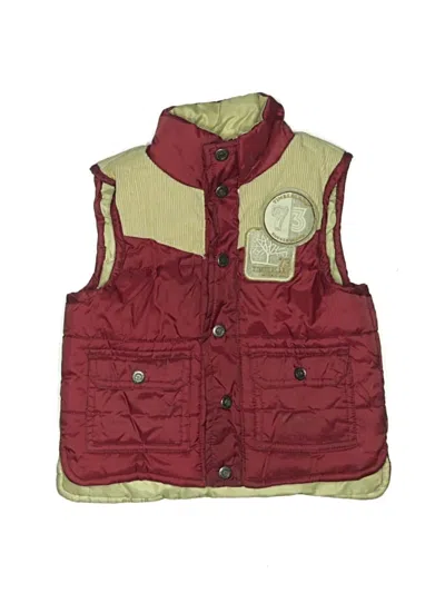 Pre-owned Timberland Kids' Vest In Burgundy