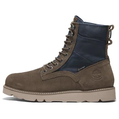 Timberland Vibram Waterproof Leather And Fabric Boots 'olive Green Suede' In Brown