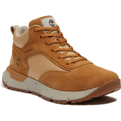 Timberland Voyager Park Mid Hiking Sneaker In Wheat Suede