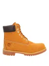 Timberland Laced Ankle Boot With Logo In Orange