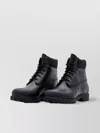 Timberland Waterproof Lace Up Boot With Padded Collar In Black