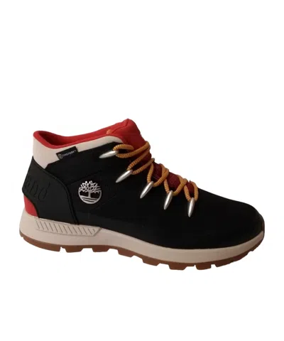 Timberland Waterproof Laced Sneakers In Black