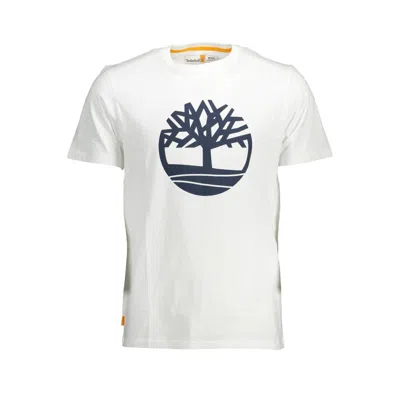 Timberland White Cotton Men Tshirt
