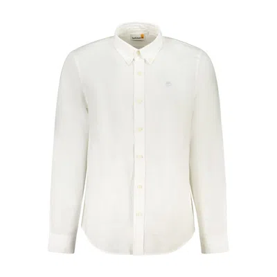 Timberland Button-down Long-sleeve Shirt In White