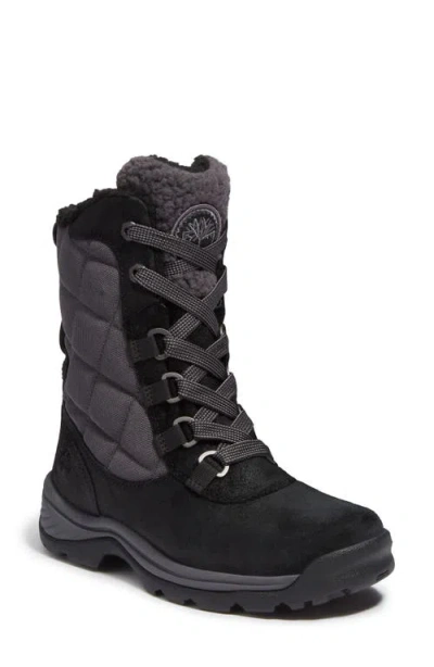 Timberland White Ledge Waterproof Snow Boot In Black