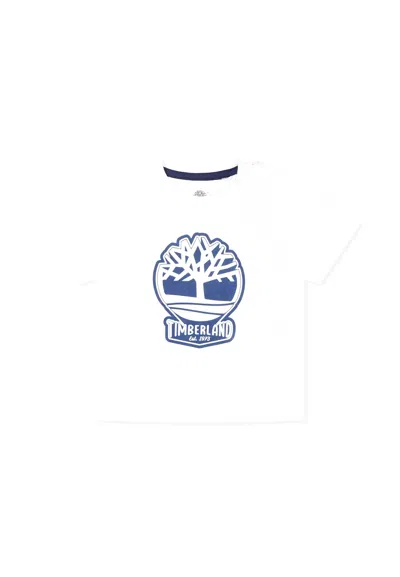 Timberland White T-shirt For Baby Boy With Tree